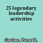 25 legendary leadership activities