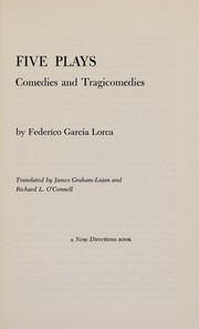 Five plays : comedies and tragicomedies /