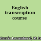 English transcription course