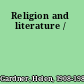 Religion and literature /