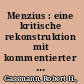 Menzius : eine kritische rekonstruktion mit kommentierter neuübersetzung /