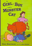 A girl, a boy, and a monster cat /