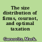 The size distribution of firms, cournot, and optimal taxation