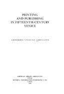Printing and publishing in fifteenth-century Venice.