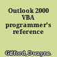 Outlook 2000 VBA programmer's reference