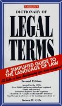 Dictionary of legal terms : a simplified guide to the language of law /