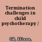 Termination challenges in child psychotherapy /