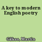 A key to modern English poetry