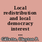 Local redistribution and local democracy interest groups and the courts /