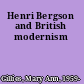Henri Bergson and British modernism