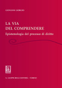 La via del comprendere : Epistemologia del processo di diritto /