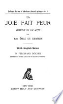 La joie fait peur : comédie en un acte /