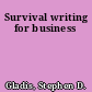 Survival writing for business