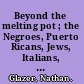 Beyond the melting pot ; the Negroes, Puerto Ricans, Jews, Italians, and Irish of New York City /