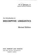 An introduction to descriptive linguistics /