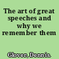 The art of great speeches and why we remember them