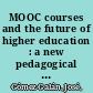 MOOC courses and the future of higher education : a new pedagogical framework /