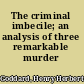 The criminal imbecile; an analysis of three remarkable murder cases,