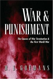 War and punishment : the causes of war termination and the First World War /