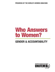 Who answers to women? : gender & accountability.