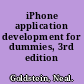 iPhone application development for dummies, 3rd edition