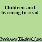 Children and learning to read