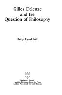 Gilles Deleuze and the question of philosophy /