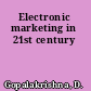 Electronic marketing in 21st century