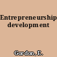 Entrepreneurship development