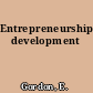 Entrepreneurship development