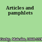 Articles and pamphlets