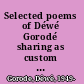 Selected poems of Déwé Gorodé sharing as custom provides /