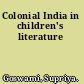 Colonial India in children's literature