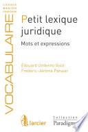 Petit lexique juridique : mots et expressions /