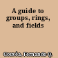 A guide to groups, rings, and fields