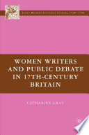 Women writers and public debate in 17th-century Britain