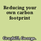 Reducing your own carbon footprint