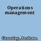 Operations management