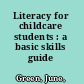 Literacy for childcare students : a basic skills guide /