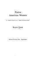 Native American women : a contextual bibliography /