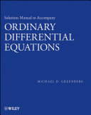 Solutions manual to accompany ordinary differential equations /
