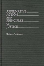 Affirmative action and principles of justice /