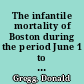 The infantile mortality of Boston during the period June 1 to Nov. 30, 1907 /