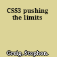 CSS3 pushing the limits