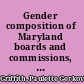 Gender composition of Maryland boards and commissions, 1965-1993 a Maryland Commission for Women report /