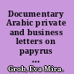 Documentary Arabic private and business letters on papyrus form and function, content and context /
