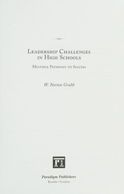 Leadership challenges in high schools : multiple pathways to success /