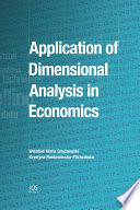 Application of dimensional analysis in economics /