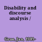 Disability and discourse analysis /