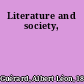 Literature and society,